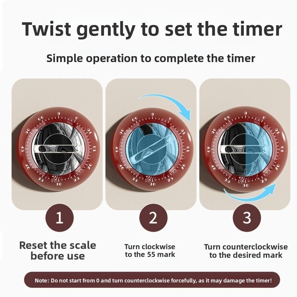 60 Minutes Countdown Alarm Clock Ultra Silent Children Study Timer Baking Reminder  Learning