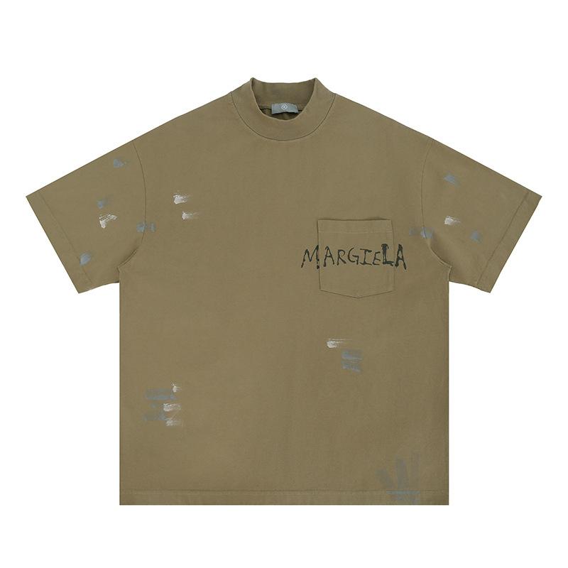 

Новая универсальная мужская рубашка-поло из чистого хлопка для спорта и фитнеса, деловая повседневная мужская однотонная футболка с короткими рукавами M хаки