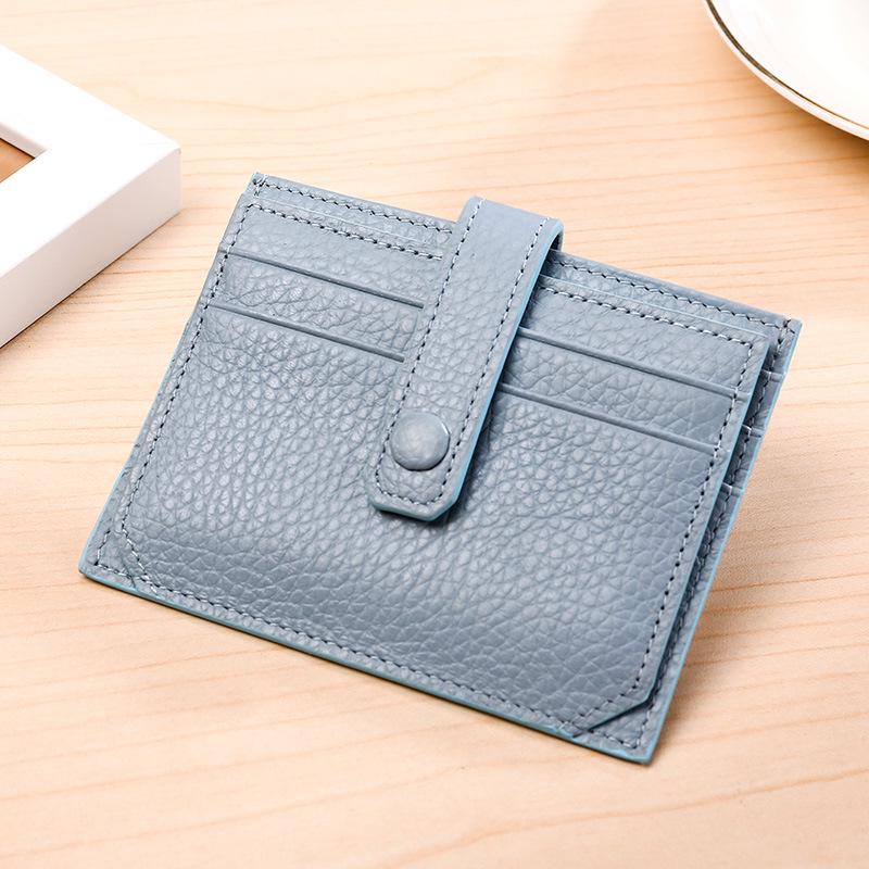 

Ультратонкий держатель для карт из натуральной коровьей кожи для женщин и мужчин - Органайзер для кредитных карт и ID