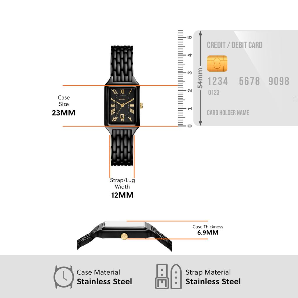 Raquel ES5385 Watch Black [Fossil] Women's