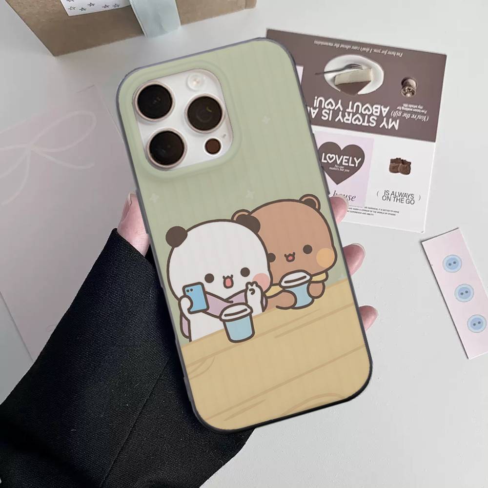 BUBU DUDU Cartoon For IPhone 17 16 15 11 12 13 14 Pro Max Plus Pro Corrugated Translucent Back Phone Cover