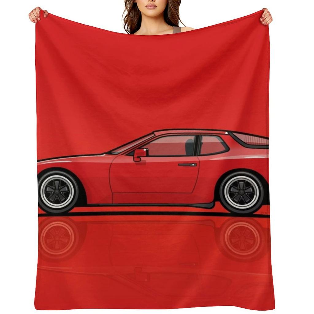 India Red 1986 P 944 951 Turbo (US spec) Throw Blanket Warm cosplay anime manga Flannel Fabric Blankets