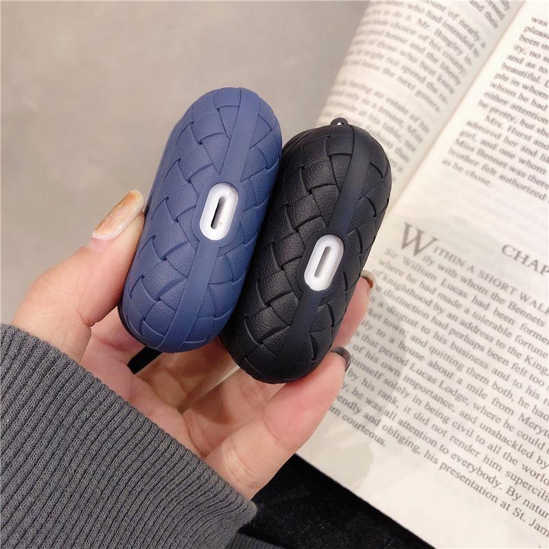 Schutzhülle für AirPods 3: Einfarbige gewebte Textur TPU-Softshell für Apple Bluetooth-Kopfhörer 3. Generation.