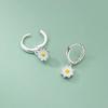 Small fresh jewelry women, Epoxy small daisy sunflower earrings, exquisite Mori daily models