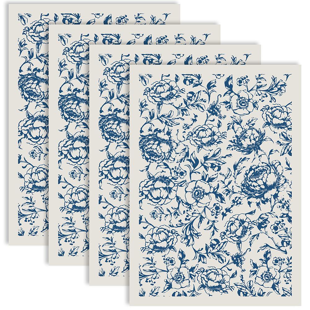 Paper Stickers Rectangle for Porcelain Stickers Flower 520x370mm
