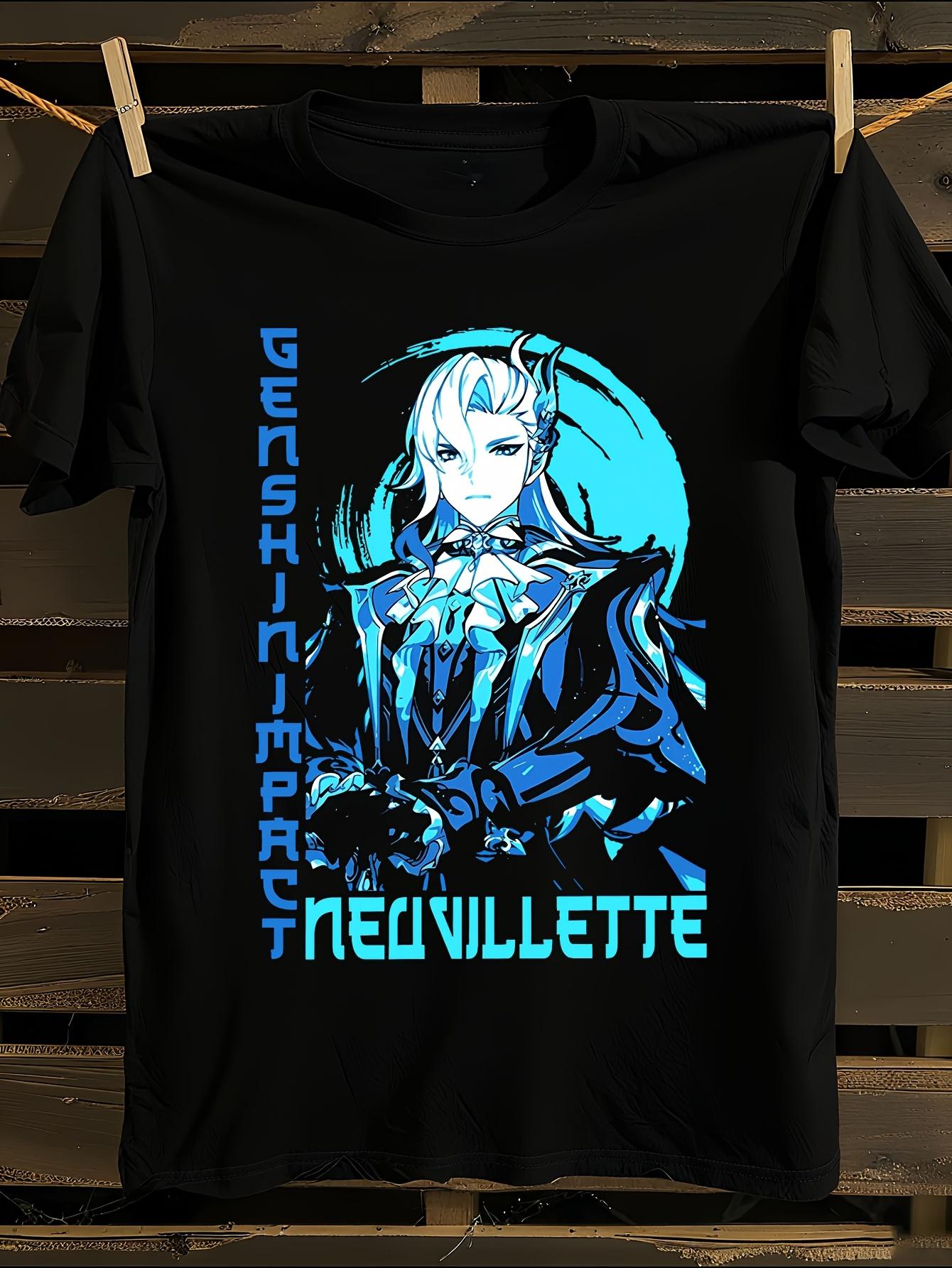 Genshin Impact Neuvillette SA1201 Anime Graphic T-shirt S