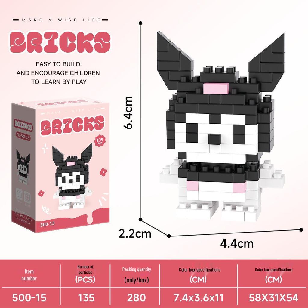 Micro Particle Cartoon Figure Building Blocks for Kids - Assembly Toys & Hanging Ornaments