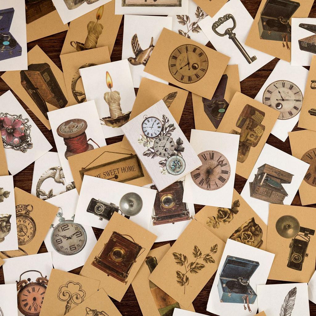 80pcs Scrapbooking Material Paper Butterfly Plant Fairy Tale Story Labels Decorative Collage Diary Album Craft Supplies