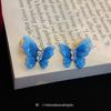 Super Fairy Drop Glaze Butterfly Ear Clips Without Ear Holes, Niche Design Sense, Fashion Stud Earrings, Sweet Temperament,mosquito Coil Disc Earrings