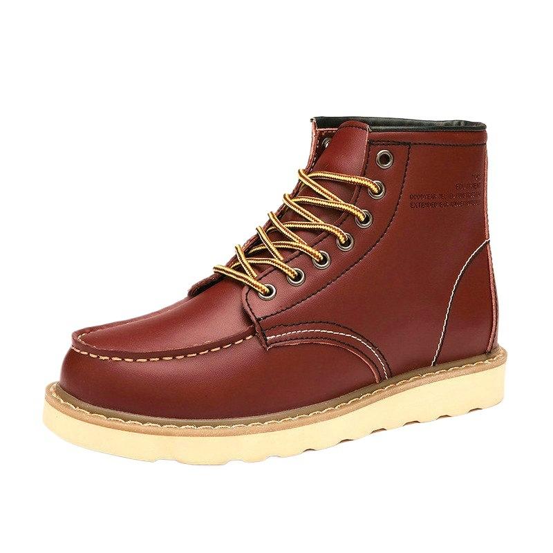Herren Outdoor Schneestiefel Sportlich Alltag Pendeln Freizeit Vielseitig Rutschfest Langlebig Plüsch Komfort Leder Chelsea Boots
