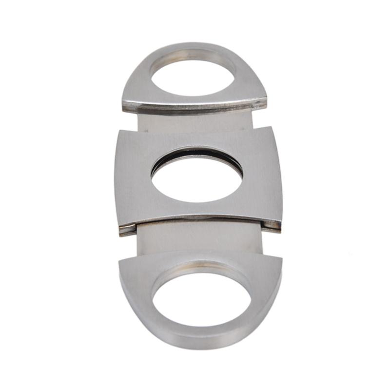 2pcs Cigar Cutter Double Cut Blade Incisive Easy To Cut Stainless Steel Cigar Guillotine For Men