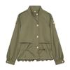 2026 Womens Streetwear Lace Patchwork Stand Collar Cargo Jacket W04 8228