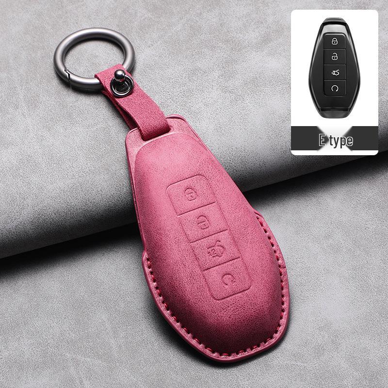 High-End Faux Suede Protective Shell for BYD D9 Car Key