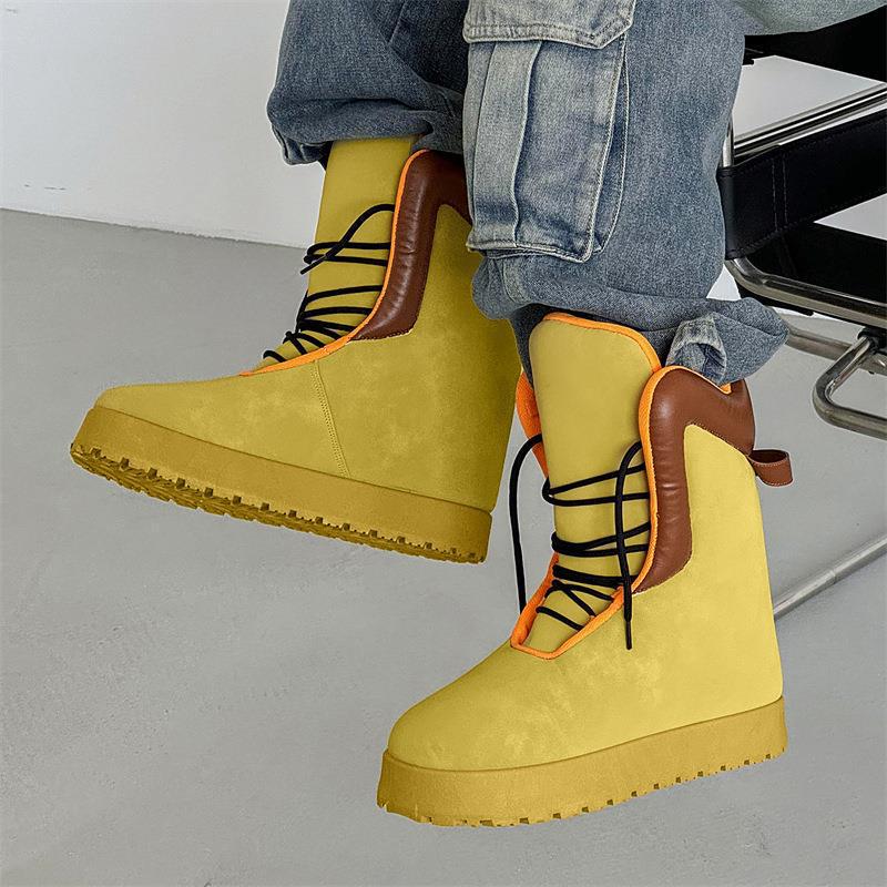 2025 Men's High-Top Autumn Boots - Thick-Soled Casual Plaster Boots Y01