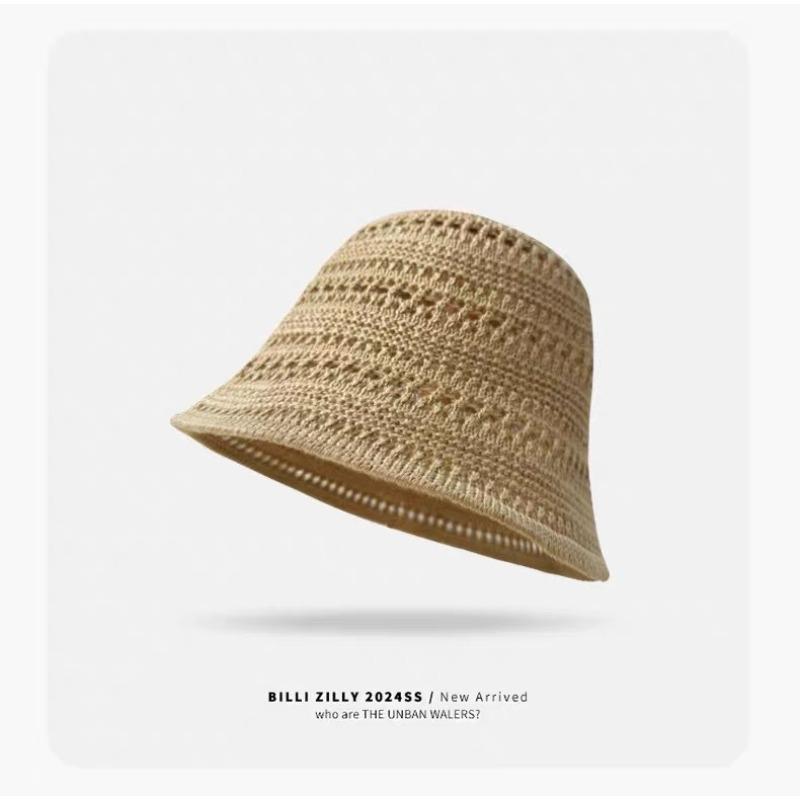 Straw Hat Seaside Hat Strapped Straw Hat Women's Travel Sunscreen Beach Sun Hat Lace Sun Hat