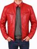 New men's stand-up collar PU leather jacket slim locomotive jacket spring and autumn casual multi-color coat