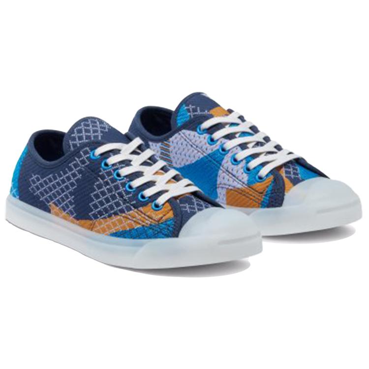 Converse Jack Purcell LP Open Ended Smiley Low Top Skateboard Shoes Unisex Blue Multicolor 570578C