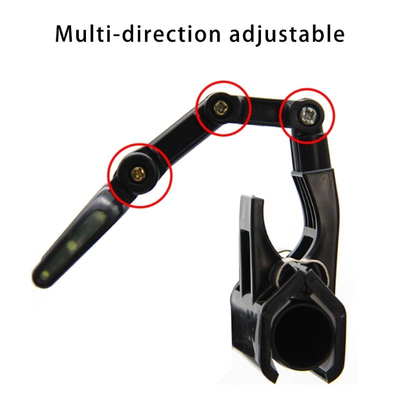 Bridge Raft Fishing Rod Holder, 360 Degree Rotations Adjustable Fishing Rod Rack Large Clamp Foldable Fishing Rod Holder