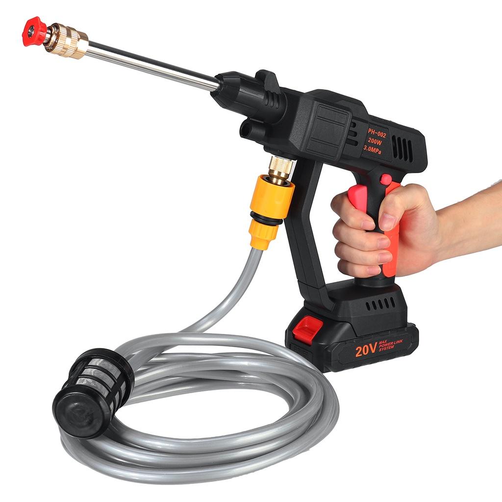 200W Cordless Wireless High Pressure Washer Guns Handheld Auto Spray Powerful Car Washer Home Garden Water Jet Wash Machine 12V/20V