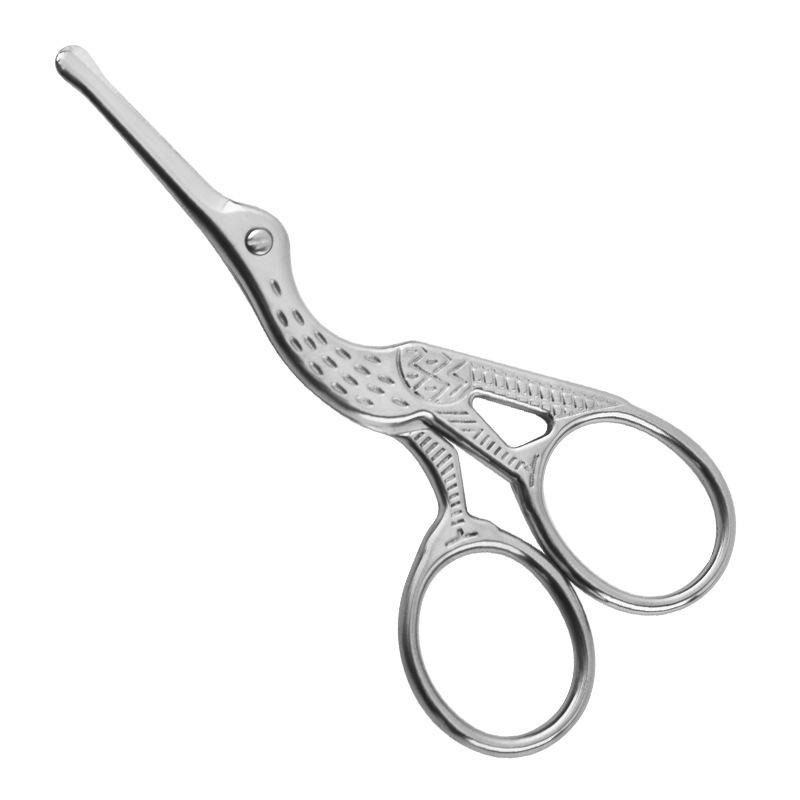 Crane-Shaped Stainless Steel Scissors: Tailoring, Thread Cutting & Nose Hair Trimming