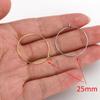 20pcs Stainless Steel Ear Wire Hoops Loop Earrings Big Circle Pendants Gold Color Dangle Drop Earring Jewelry Making DIY No Fade