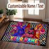Custom Name Text Crystal Velvet Rug,Five Nights at Freddy’s Soft Plush Decorative Non Slip Floor Carpet