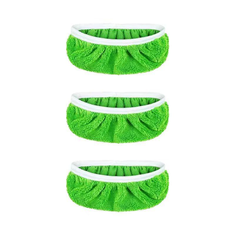 Mop cloth cover replacement cloth, reusable flat mop accessory, compatible with Swiffer washed mop cloth 3pcs зелёный