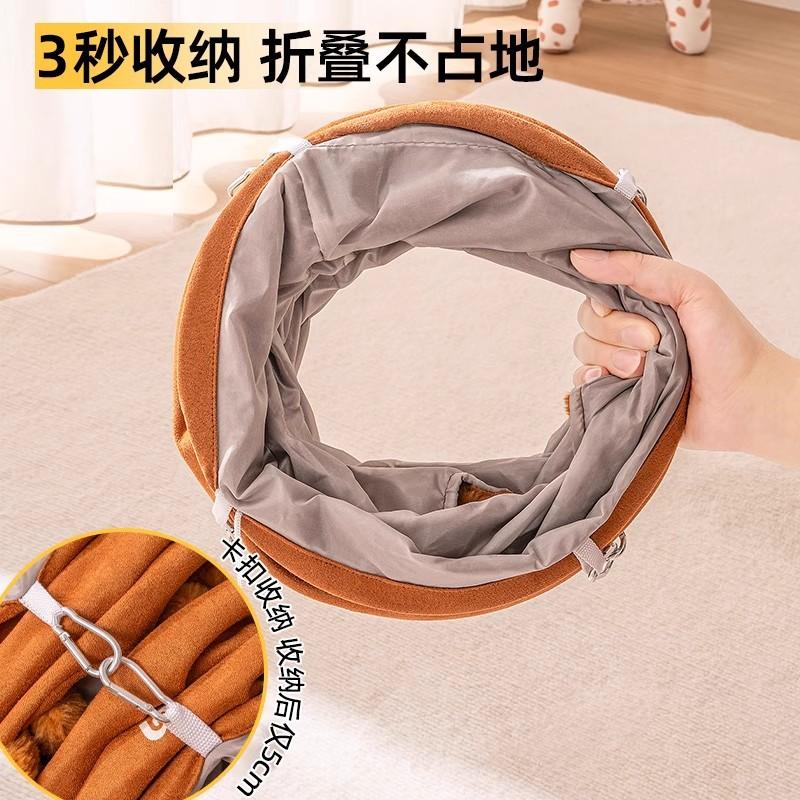 Cat Tunnel Straight Tube Foldable Cats Toy Cat Interactive Retractable Cat Nest Pet Supplies