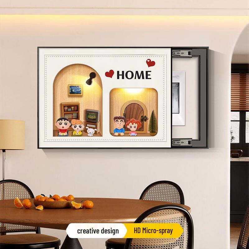 Vintage Cozy Hut Electrical Box Cover Art