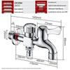Larsd Single Cold Dual Outlet Washing Machine Faucet