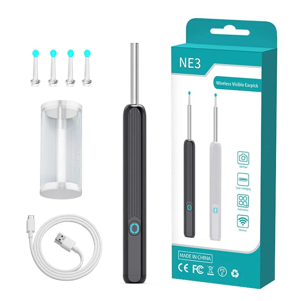 Wireless Smart Visual Ear Cleaner 1080P Ear Stick Otoscope NE3 Ear Wax Removal Tool Earpick Camera Ear Endoscope for iOS Android