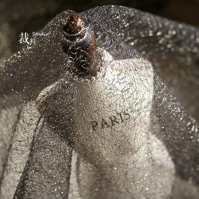 Irregular Hollow-out Glitter Mesh Fabric DIY Sewing Gilded Yarn Texture Lace Mesh Material Designer Creative Decoration Cloth