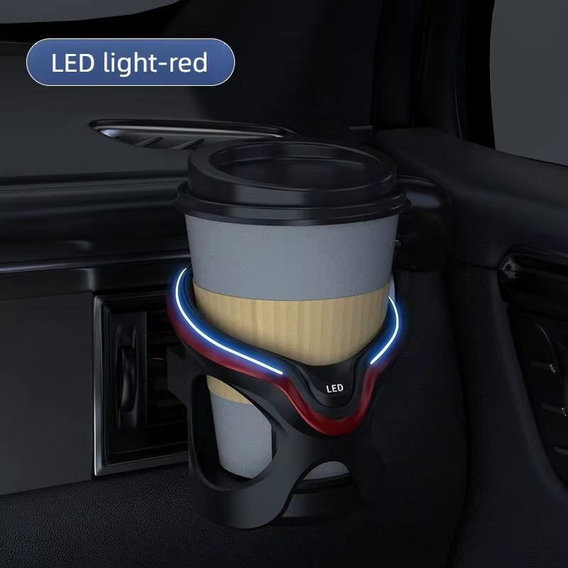 Universal Car Cup Holder with LED Multifunctional Adjustable Air Vent Beverage Holder Drink Stand for Water Bottle Coffee Can