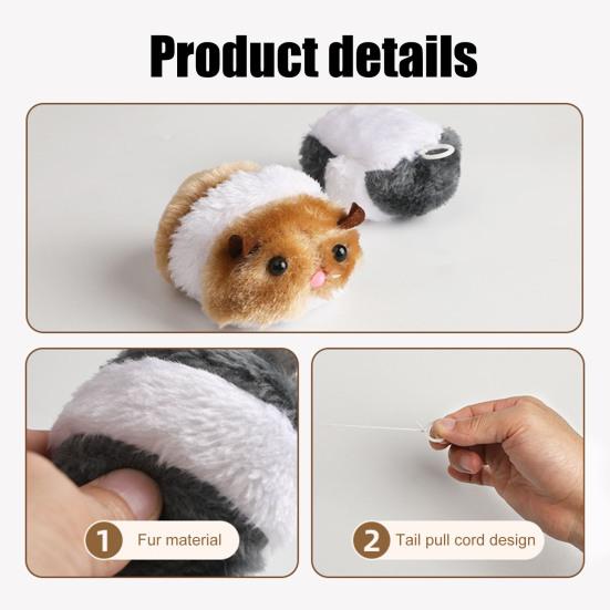 Katzen Zugmaus Interaktives Katzenspielzeug Bewegliche Vibrationsmaus Flauschige Plüschmäuse Spielzeug für Katzen Kätzchen Haustiere Indoor-Bewegung Unterhaltung