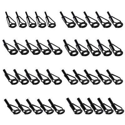 40x Fishing Rod Line Guides Eyes Sets Tip Top Ring Circle Pole Repair Tackle Kit