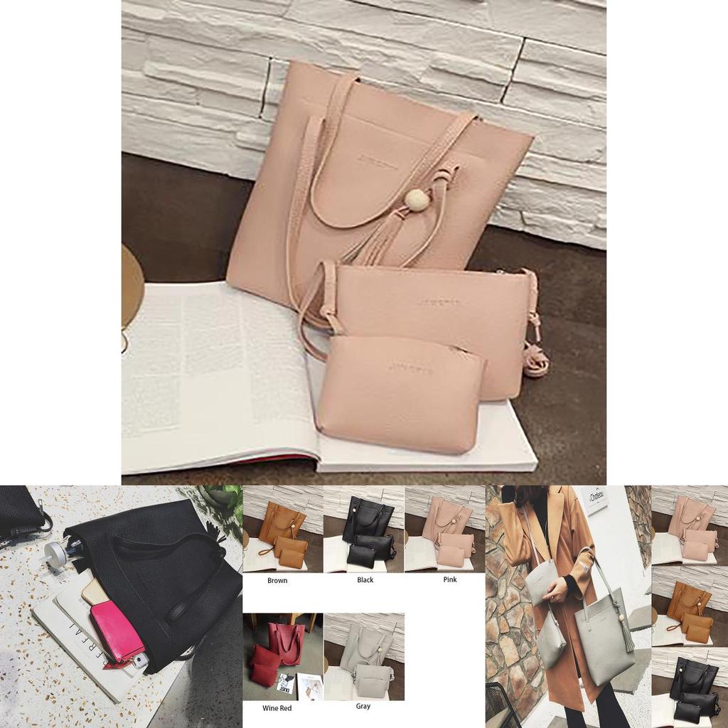 Elegant 3pcs Women Set Shoulder Bag Fashion Handbag Messenger Satchel Tote Purse Bag