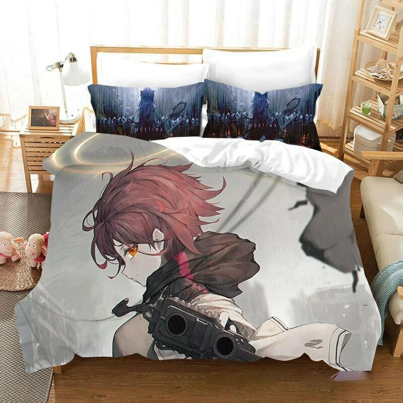 Anime Game Arknights Bedding Set Boys Girls Twin Queen Size Duvet Cover Pillowcase Bed Kids Adult Fashion Home Textileextile Tool