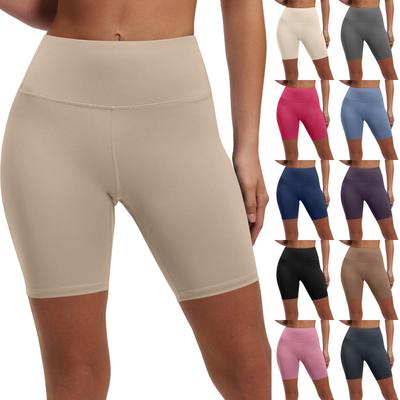 High Waist Seamless Compression Biker Shorts for Women Stretchy Soft Fabric Tummy Control Workout Yoga Shorts