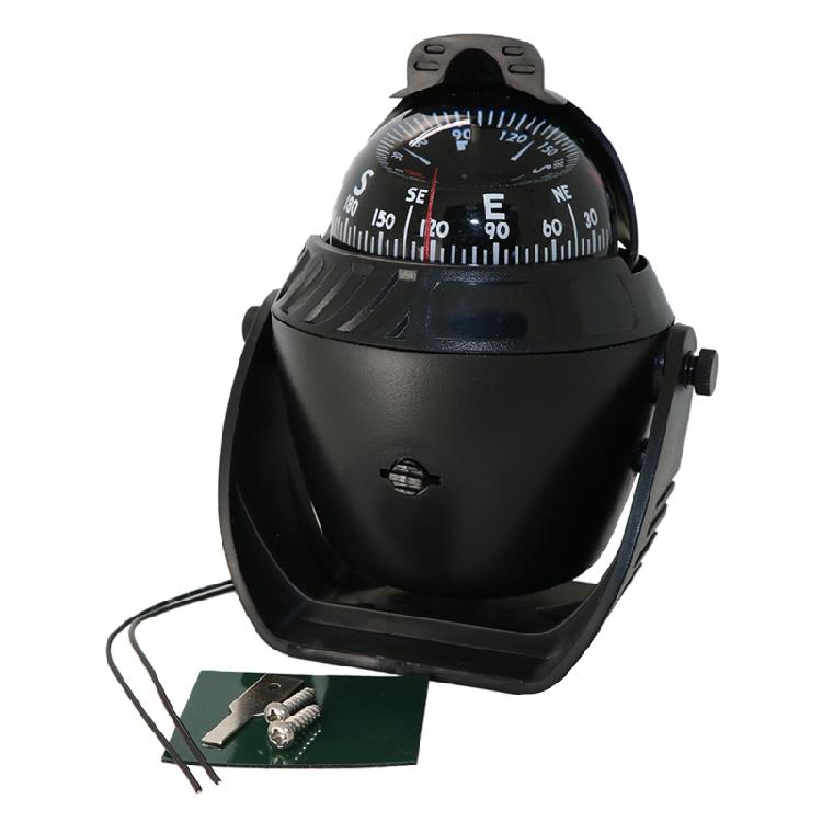 Waterproof Compass Rotating Navy Compass for W/ LED Light for Marine Navigation