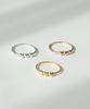 Alleun Silver 925 Heart Layered Silver Rings Friendship