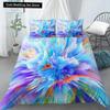 3D Tie Dye King Queen Duvet Cover Colorful Splash Ink Style Bedding Set For Kids Teens Adults Modern Art Polyester Quilt Cover