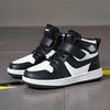 Boys high-top fashion waterproof sneakers board shoes autumn middle school students fashion versatile tide non-slip leather surface children