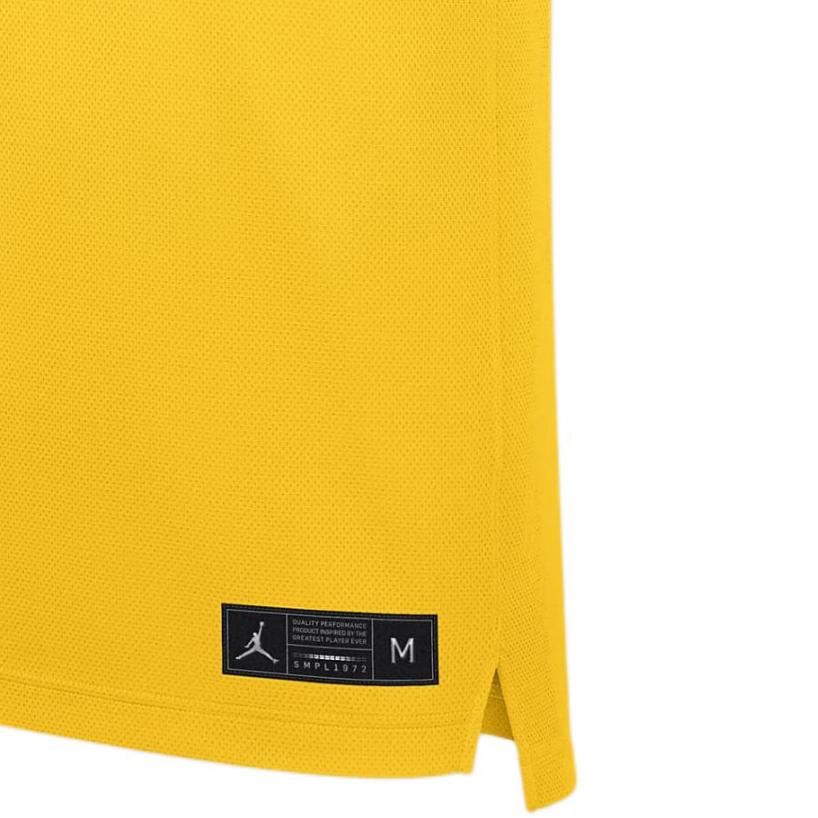 Jordan College Replica Michigan Letter Number Print Comfortable Breathable V-Neck Basketball Jersey Men Jersey Yellow CD3151-728