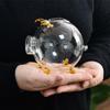 Sparschwein aus Glas, durchsichtig, Sparschwein, transparent, Spardose, Geldbehälter, Geschenk für Kinder und Erwachsene