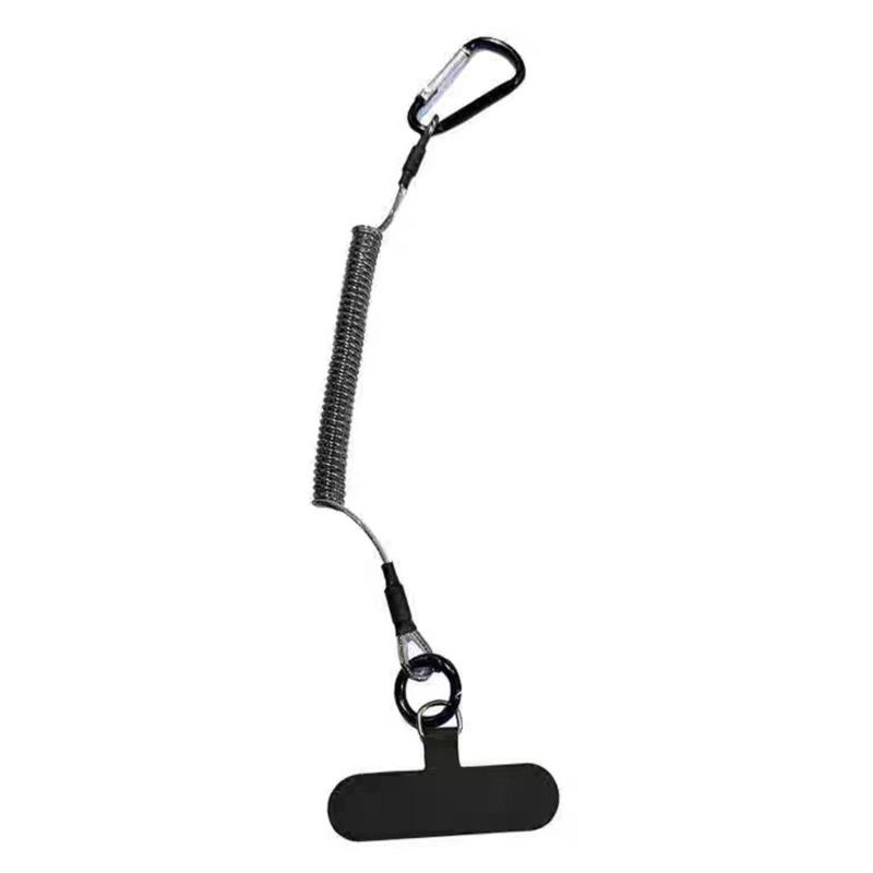 

Carabiner Phone Holder Retractable Spring Cord Pull Phone Tether With Antislip Clip and Locking Carabiner