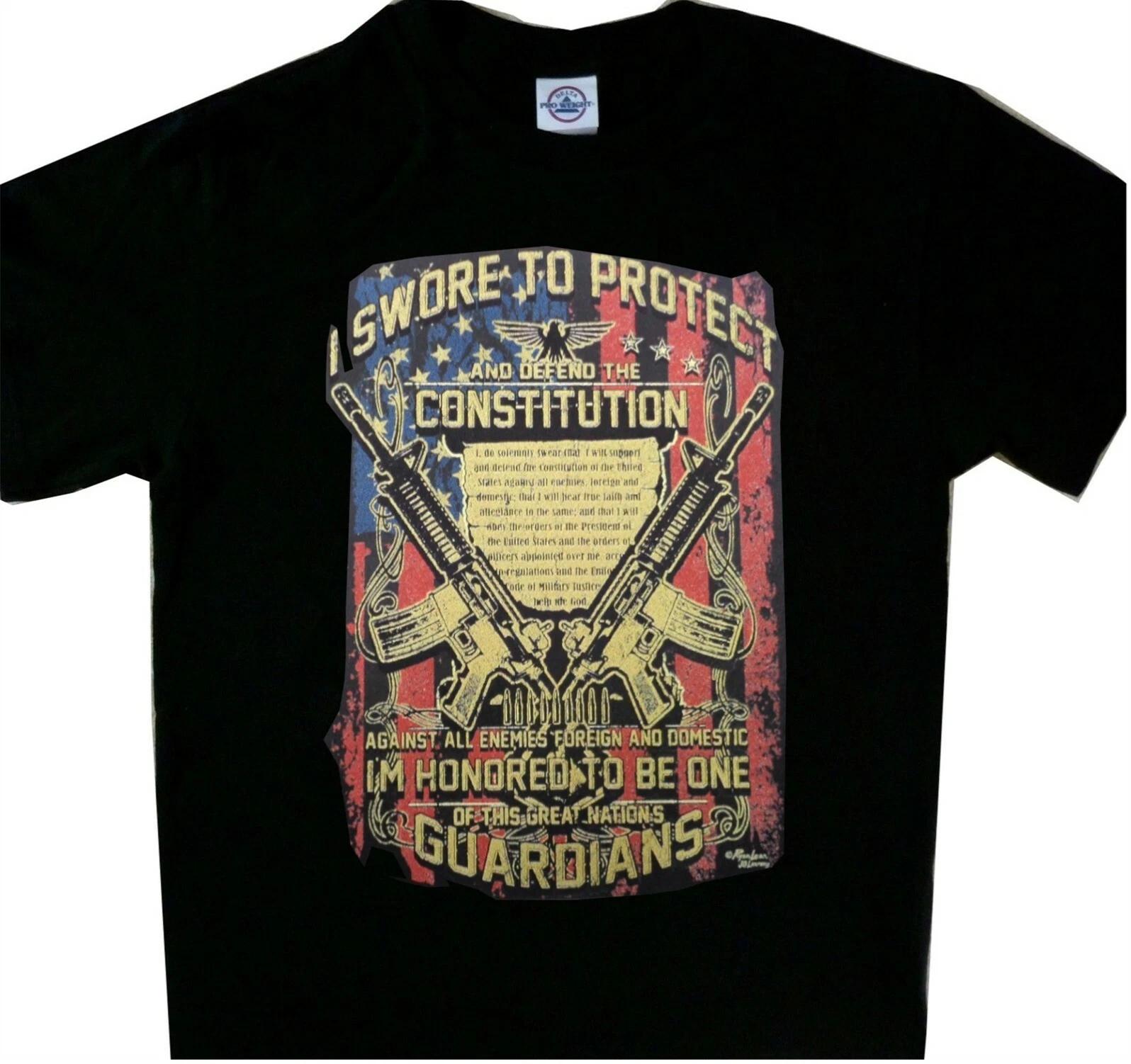 I Swore to Protect the Constitution T shirt Tee 2XL
