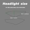 TPU Headlight Protector Film Black For Mercedes-Benz Cla-Class -2024 Transparent With tallation Tools Auto Accessories