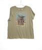 Star Wars "The Child" Graphic T-Shirt Olive Green Short Sleeve Crew Neck 2XL