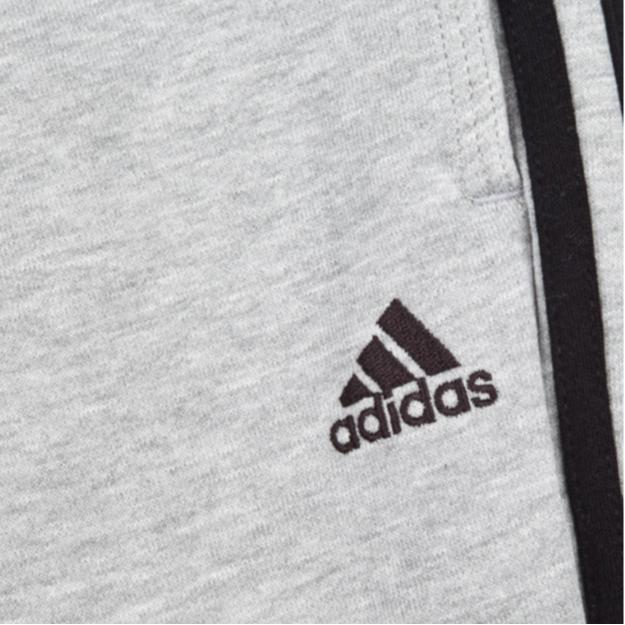 Adidas Logo Print Solid Color Knitted Fleece Casual Pants Men Bottoms Light-Gray X20813