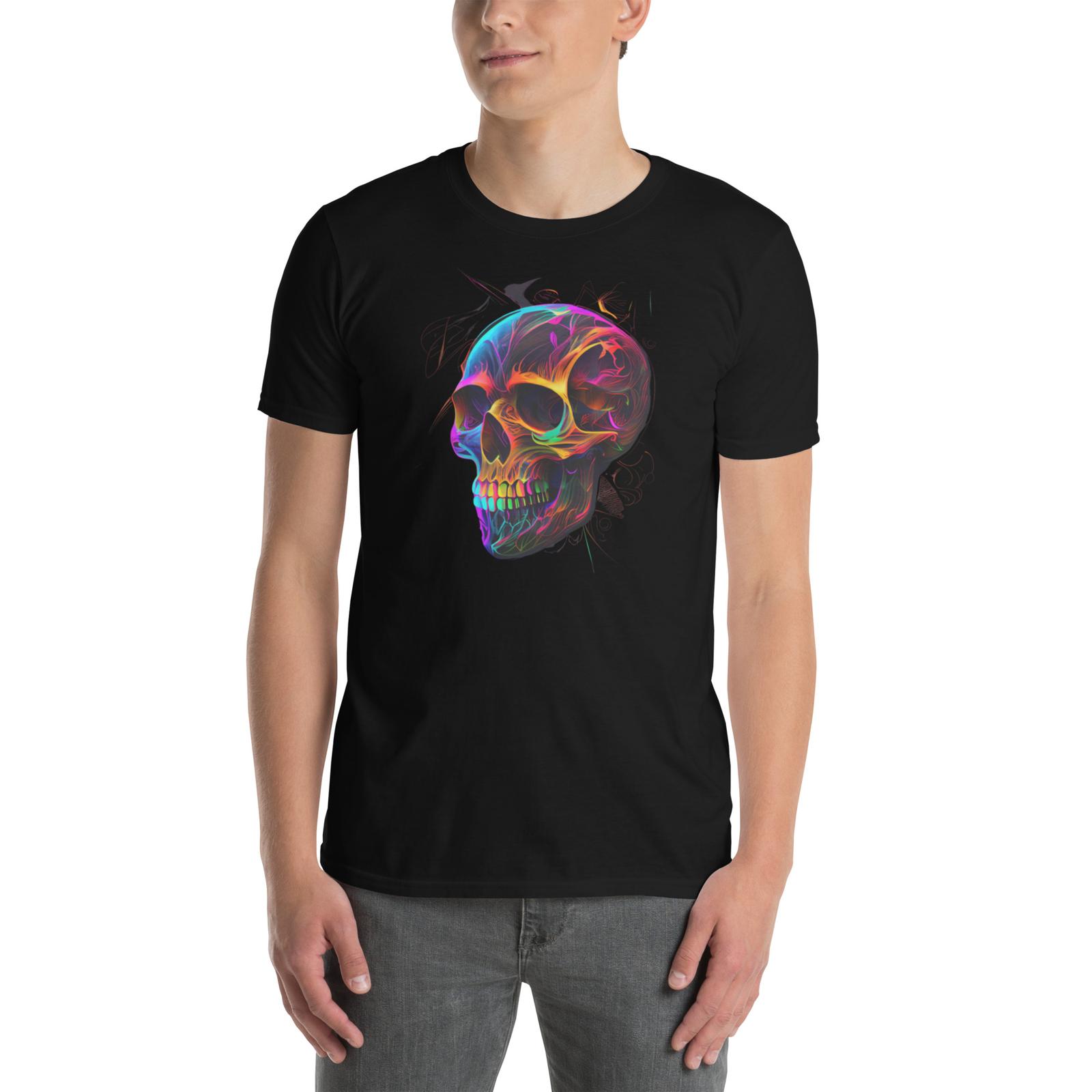 

Color Smokey Skull Short-Sleeve Unisex T-Shirt S разноцветный